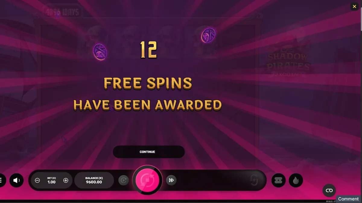 Tampilan visual slot Shadow Pirates dengan tema bajak laut hantu dan koin emas.