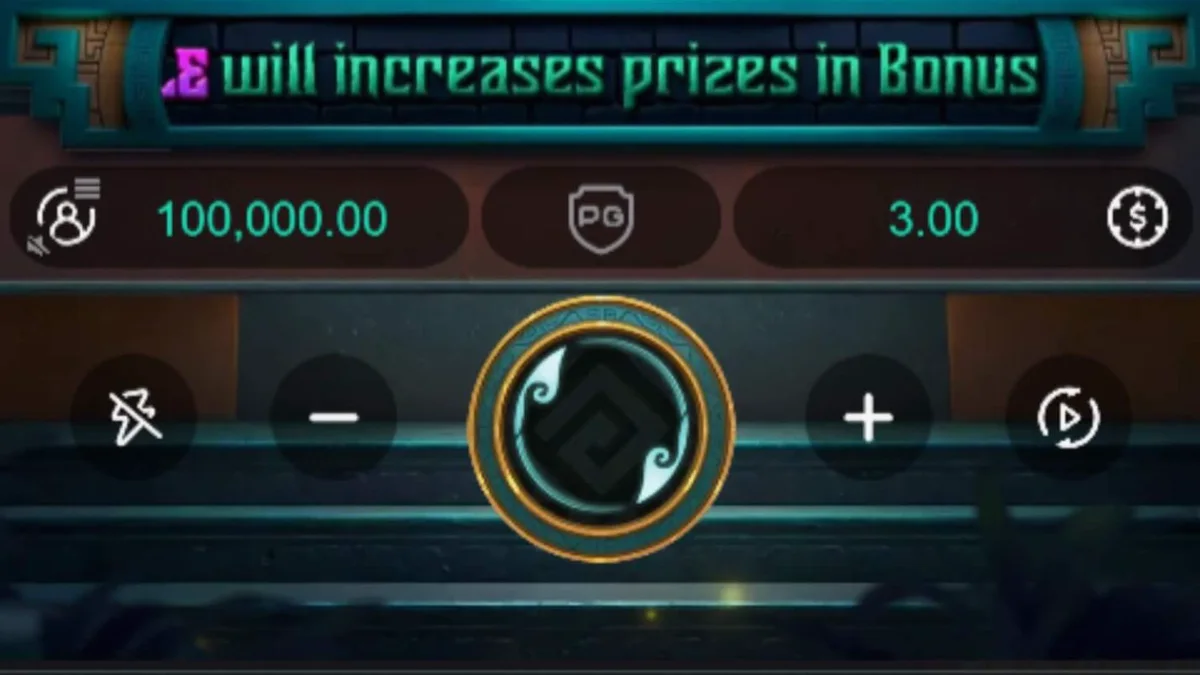 Tampilan visual slot Mayan Destiny dengan latar belakang kuil kuno dan roda bonus.